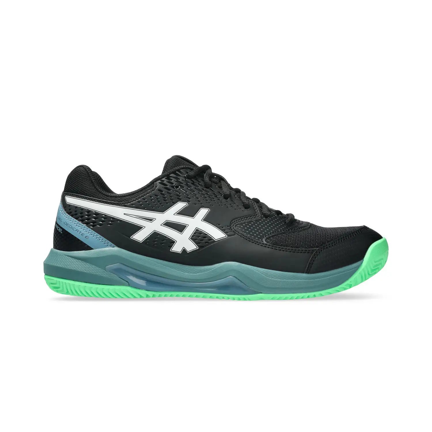 Zapatillas Asics Gel Dedicate 8 Padel "Black/Vital Green"