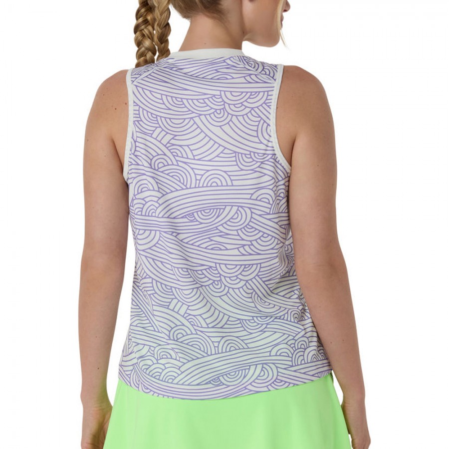 Camiseta sin mangas ASICS Padel Court Mujer Crema