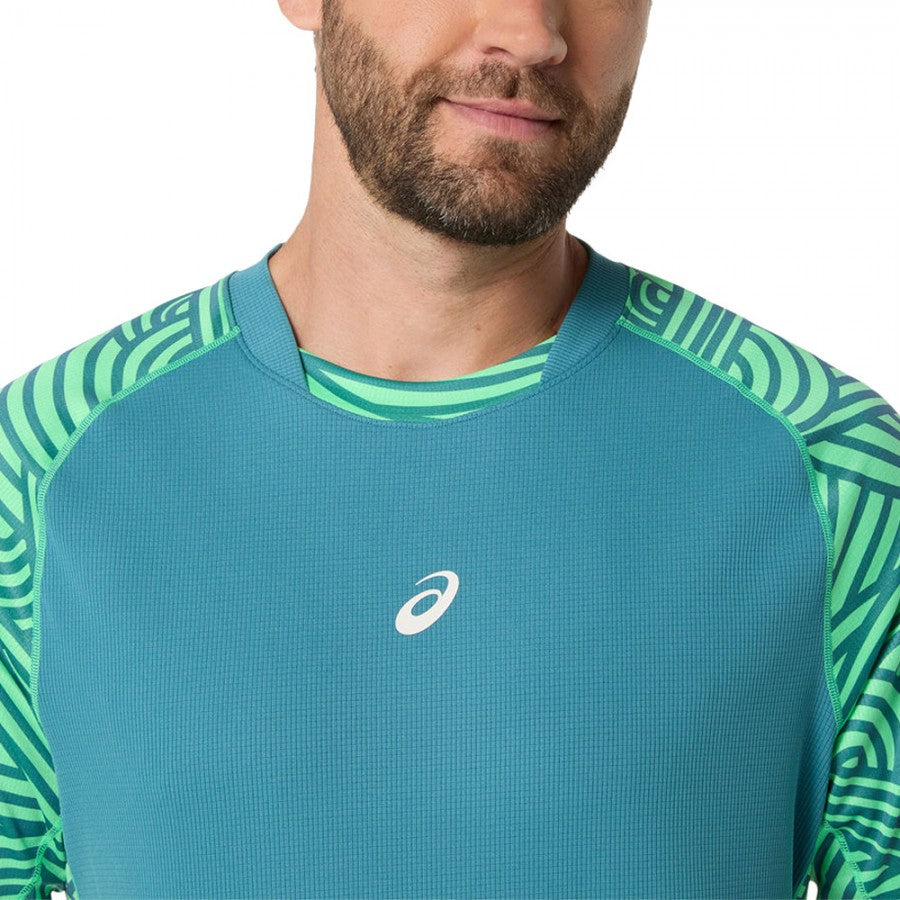 Camiseta ASICS Padel Court Misty Pine/Vital Green